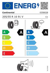 Efficiency label - Continental, EcoContact 6 205/55 R 16